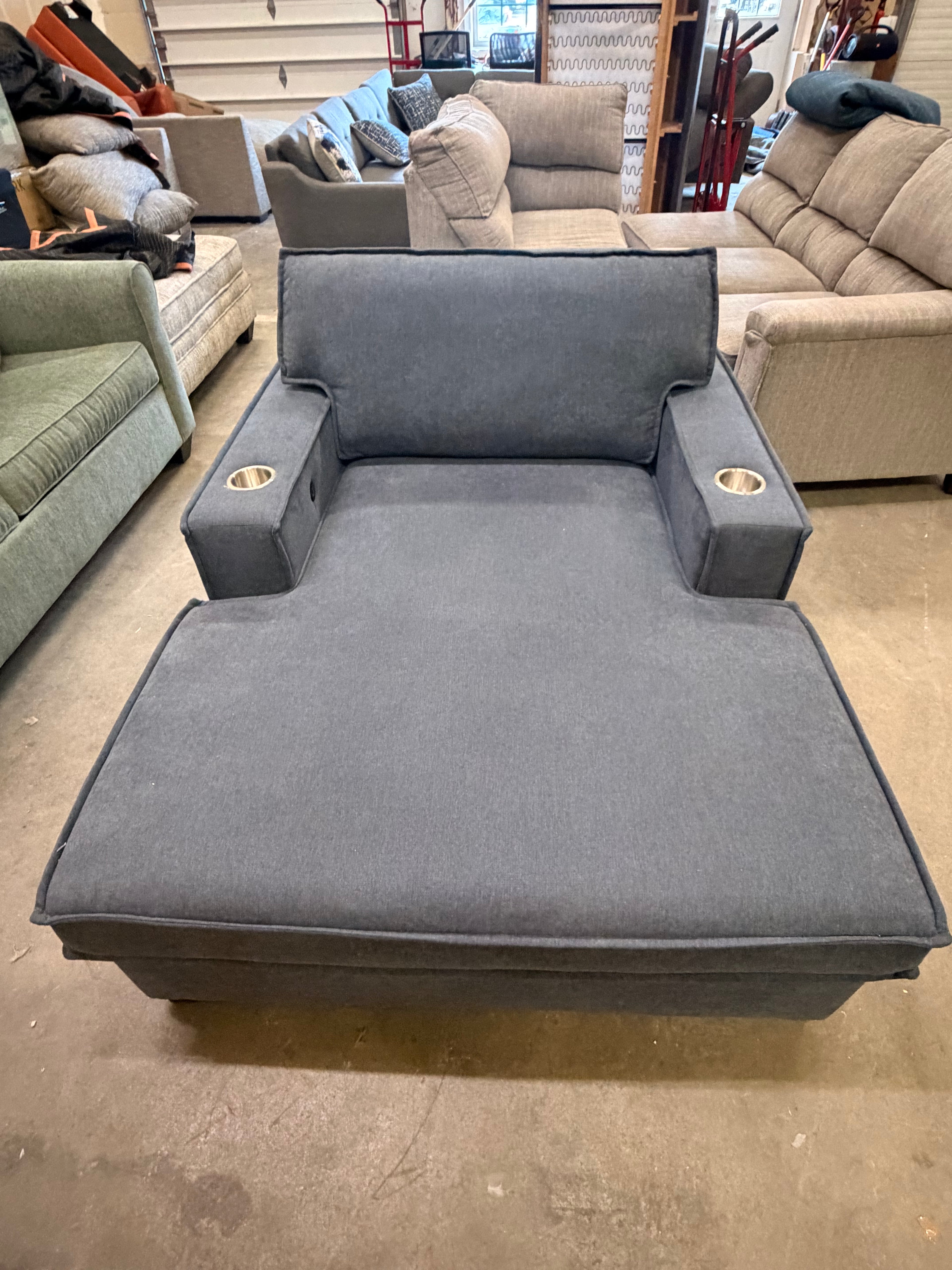 Blue Chaise Lounge Chair